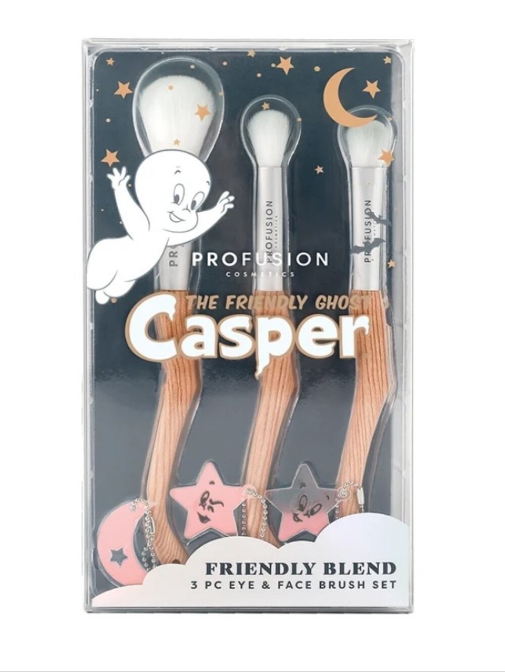 Casper the Friendly Ghost | Friendly Blend 3 PC Eye & Face Brush Set